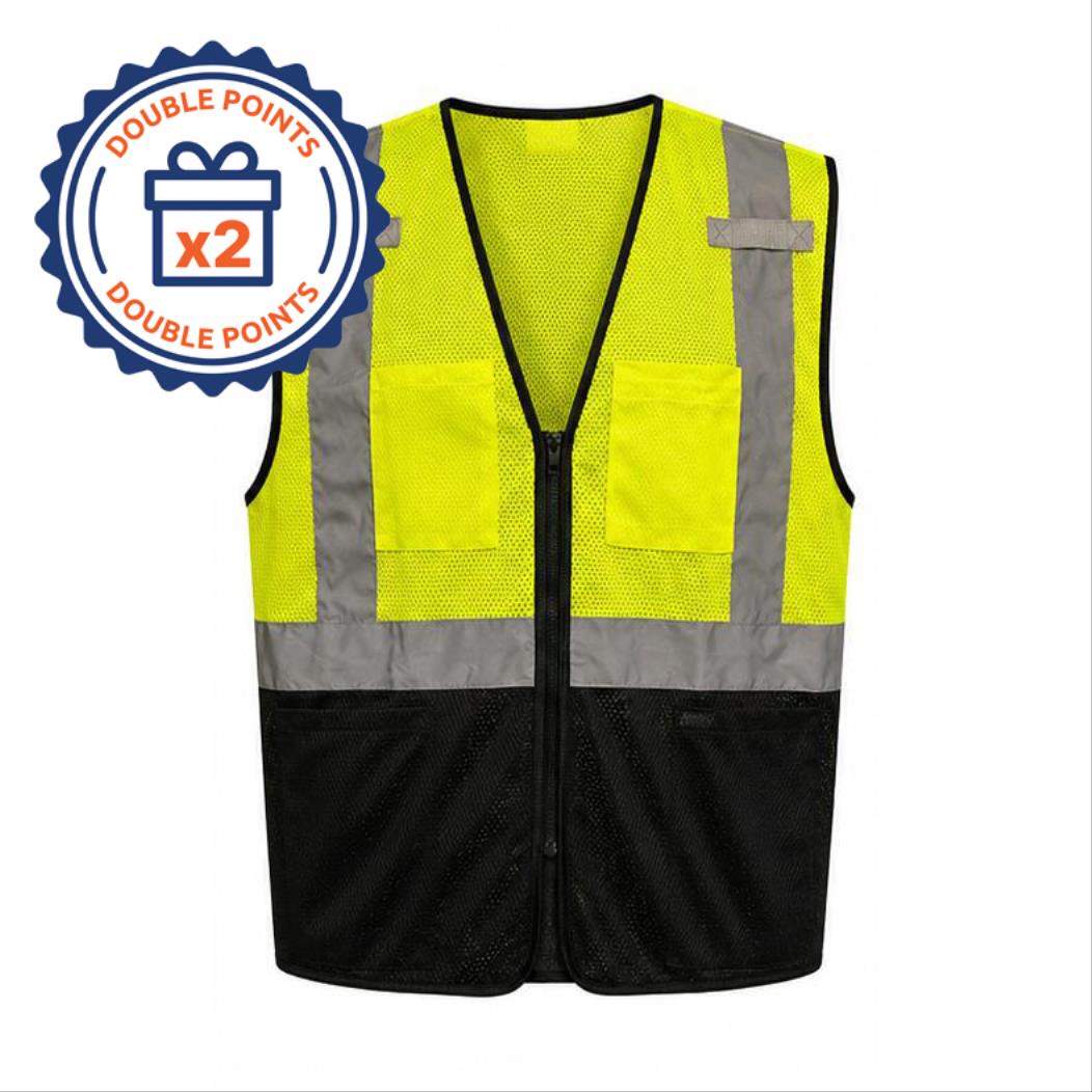 Premium Black Bottom Vest, Class 2 Type R